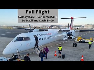 Full Flight / Sydney to Canberra / De Havilland Dash 8-400 / Qantas / 4K