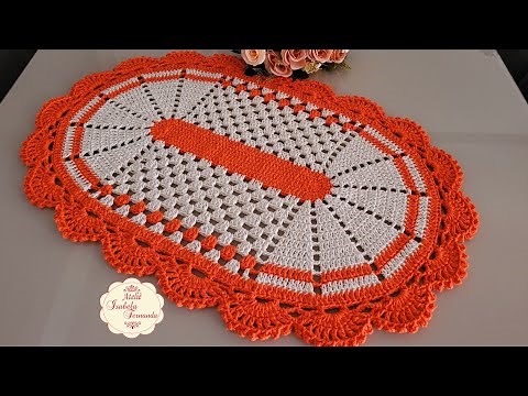 Tapete Oval Favorito Das Clientes Com Apenas 291 Gramas de Barbante Fácil Rápido e Econômico