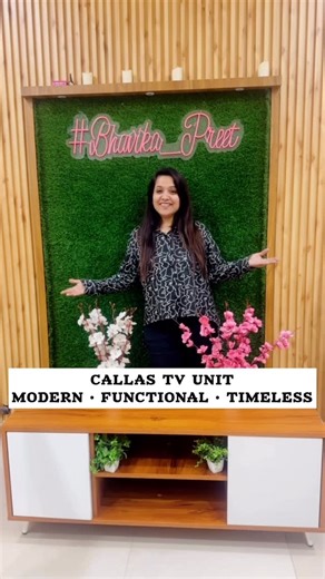 Bhavika Preet Ramani | INFLUENCER on Instagram: "Upgrade your living room with the Callas Engineered Wood TV Unit 🤎 ✔ Modern design ✔ Smart shelves & storage ✔ Easy to assemble ✔ Accessories included Because your space deserves better ✨ @official.callas @lifestyle_with_paridhi #viralreels #trendingreels #furniture #reelitfeelit #tvunit @instagram @creators"