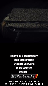 Solar's SP C-Tech Memory Foam Sleep System will keep you warm in any weather because? #spctechmemoryfoam #solarsleepsystem #solartackle #thejoyof6 | Solar Tackle