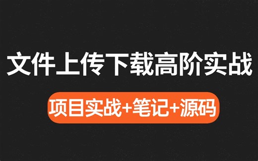 2024年翻遍整个B站，这绝对是最好的最全的java文件上传下载高阶实战，实现断点续传、大文件秒传以及多线程上传下载等开发需求。