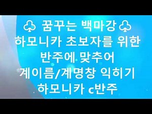 ♧꿈꾸는 백마강♧ 하모니카 초보자를 위한 반주에 맞추어 계이름/계명창 익히기