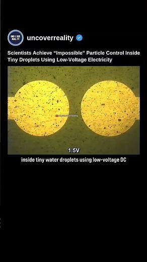 “Impossible” Particle Control Inside Tiny Droplets Using Low-Voltage Electricity Achieved #shorts
