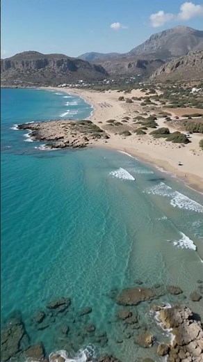 Falasarna Beach Crete 🇬🇷 | Greece’s Hidden Mediterranean Paradise From Above