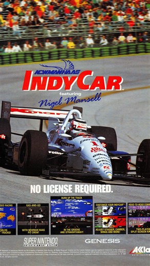 Fernando Floripa Retrogames on Instagram: "🏎️💨 Você lembra quando o SNES te colocava no cockpit de um carro de Fórmula Indy? 🏁🔥 Pois é, esse era o clima de Newman/Haas IndyCar featuring Nigel Mansell, lançado em 1994 pela Acclaim Entertainment — um dos simuladores de corrida mais realistas do Super Nintendo! 🎮 Inspirado na popularidade do campeão Nigel Mansell, que havia vencido a Fórmula 1 e a Indy quase seguidamente, o jogo trazia pistas baseadas em circuitos reais, sistema de danos, ajus