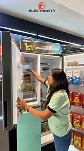 67K views · 191 reactions | Upgrade your kitchen, upgrade your lifestyle! ❄️✨ Meet the #Haier 3-Door Convertible SBS Refrigerator — smarter storage, sleeker design, and cooling that adapts to you. Visit #Electrocity today! [smart refrigerator, convertible refrigerator, kitchen appliances, smart kitchen] | Electrocity | Facebook