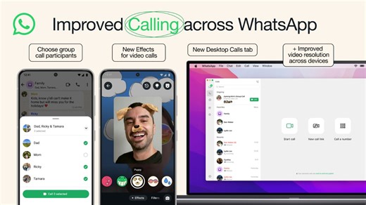 WhatsApp Adds New Video Call Effects and Group Calling Improvements