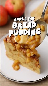 Apple Pie Bread Pudding #dessert #baking #recipe