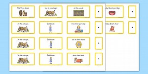 Goldilocks and the Three Bears Sentence Building Cards EAL