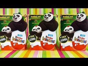 Kung Fu Panda 3 Kinder Surprise 4 x Egg Packs Panda Toys 2016