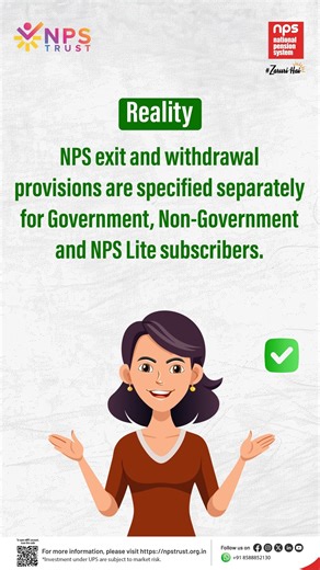 National Pension System Trust | Exit and withdrawal provisions under NPS differ across subscriber categories. For detailed information, scan the Qr code. To open an eNPS... | Instagram