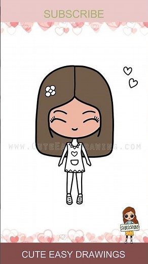 Cute Girl Drawing ‪@CuteEasyDrawings‬