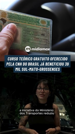Mais de 39 mil sul-mato-grossenses realizaram o curso teórico gratuito para a obtenção da CNH (Carteira Nacional de Habilitação) por meio da plataforma CNH do Brasil, do Ministério dos Transportes, desde dezembro de 2025. No período, foram economizados R$ 35,2 milhões na obtenção da CNH no Estado. ✅ Siga o @midiamax para ficar sabendo de tudo que acontece na sua região #midiamax #campograndems #noticias #matogrossodosul #ms