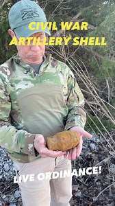 Live Civil War artillery shell! #history #metaldetecting #civilwar | History Seekers