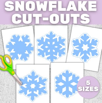 Snowflake Cut Out | 5 Sizes for Winter Crafts, Activities & Bulletin Boards