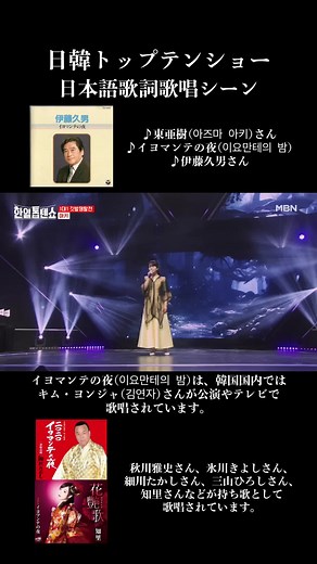 日韓歌王戦: イヨマンテの夜が彩る日本語歌唱シーン