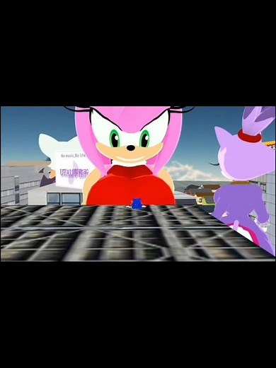 This trio of giantess caught you my little Sonic#blazethecat#amyrose#giantess#giantessanimation