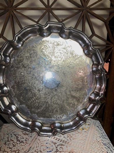 Vintage Towle Silverplate Platter 12” – E.P. 4033 Etched Scalloped Design - Etsy