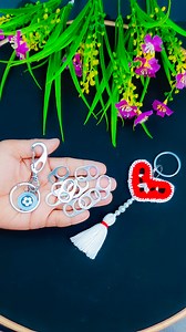 DIY thread keychain💕 Wonderful Woolen keychain craft for Beginners //#highlights | Dian Embroidery