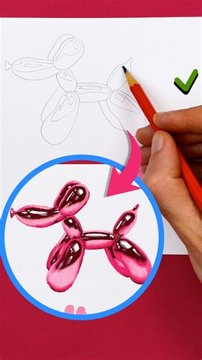 I draw Jeff Koons' iconic Balloon Dog 🐕👨‍🎨 #art #artist #balloon #balloondog #artcollector #tuto #arttutorial #jeffkoons #artroom | Art Room