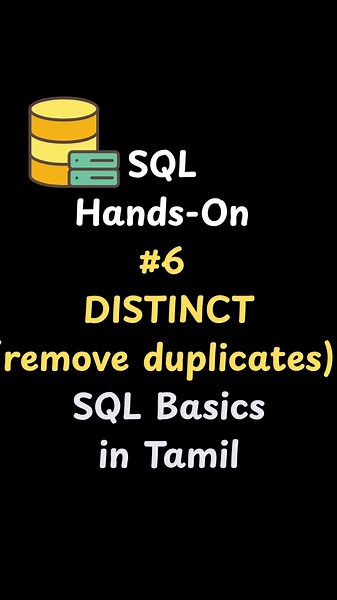 SQL Hands-On #6 – DISTINCT | Remove Duplicate Values in SQL 🔥