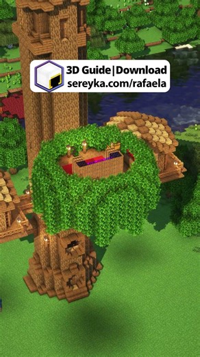 Minecraft Easy Tree House 🏡 Download Build Link in bio📝 #minecraft #minecraftbuilding