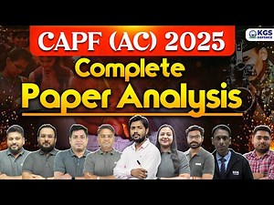 CAPF (AC) 2025 Complete Paper Analysis ✅ | CAPF AC 2025 Exam Paper Analysis Today | Khan Sir & Team