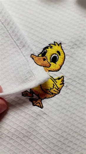 Cute ITH Duck Kitchen Towel | Machine Embroidery Design Showcase