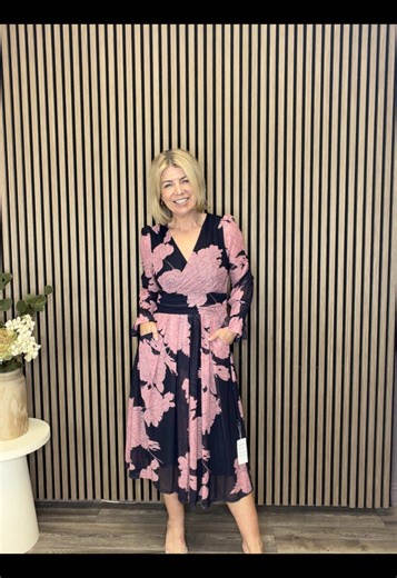 The Long sleeve printed dress €83 sizes 10-20 available #lovecherishgirls #newarrivals #dresses #lovecherishboutique