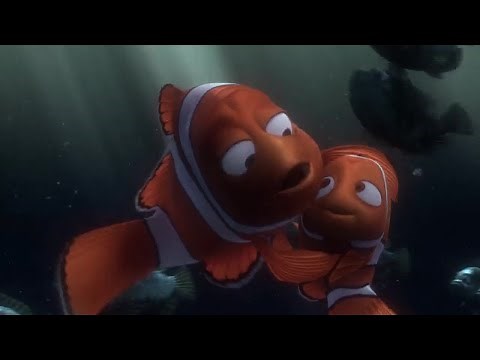 Dory reuniting Nemo with Marlin scene (Finding Nemo 2003)