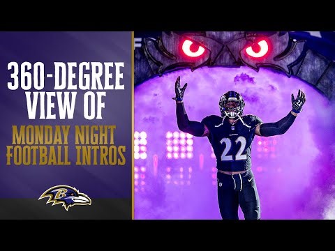 360 Degree View of Baltimore Ravens Introductions for Monday Night Football at M&T Bank Stadium