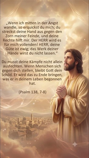 Gott wird deinen Kampf für dich kämpfen: Psalm 138 🙏❤️ #bibel #gott