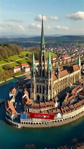 Bern Switzerland 4K Aerial Drone Old Town 360° Cinematic Orbit #shorts