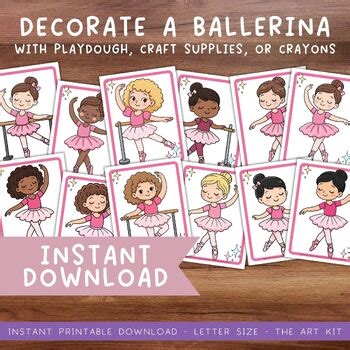 Ballerina Craft Printable for Kids – 14 Ballet Paper Dolls to Decorate