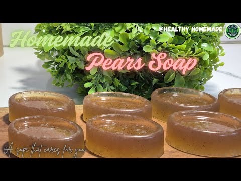 Homemade Honey Pears Soap 🍯🧼 | DIY Honey Soap Recipe | Natural Skincare at Home