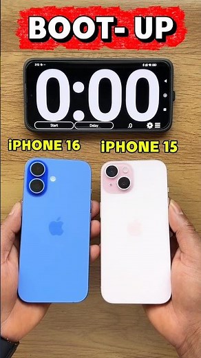 iPhone 16 vs iPhone 15 😳 BOOT Speed Test | Apple A18 vs A16 – Shocking Result!