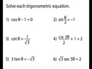 Grade 10 Maths: Trigonometry: Trigonometric Equations