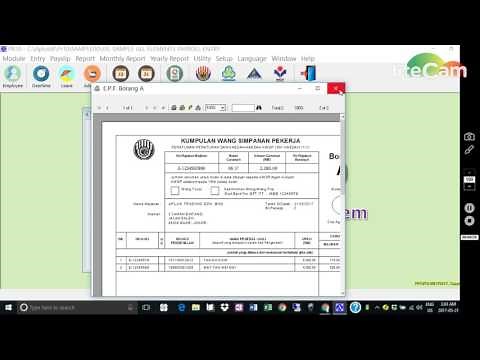 PR 45 HOW TO PRINT EPF BORANG A & EXPORT CSV FILE