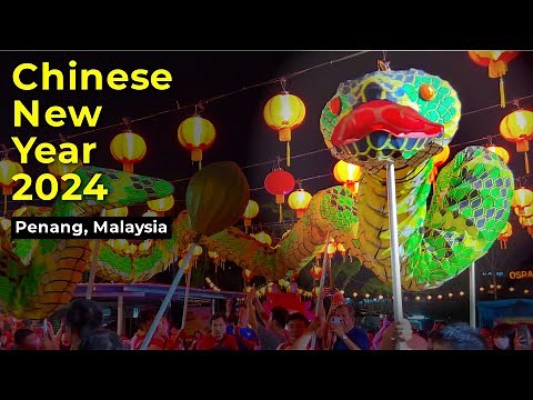 Snake Dance - Chinese New Year 2024 in Penang, Malaysia (Full Performance)