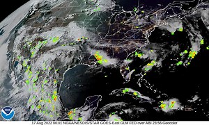 1.5K views · 99 reactions | This overnight time-lapsed imagery from GOES East shows the weather systems and lightning that have been tracking across the U.S. As the sun rises this morning, get your forecast for today here: www.weather.gov | NOAA Satellite and Information Service | Facebook