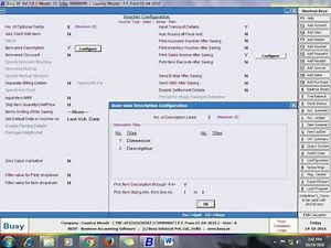 Item-size information from Item Description in BUSY (English)