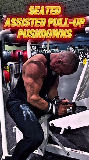 SEATED ASSISTED PULLUP PUSH DOWN FOR TRICEPS #TRICEPS #workout #motivation #muscle #workouttips