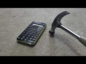 Smashing a calculator
