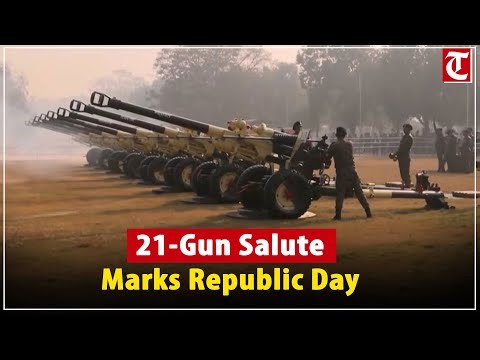 Indigenous guns fire 21-gun salute at 77th Republic Day celebrations in New Delhi