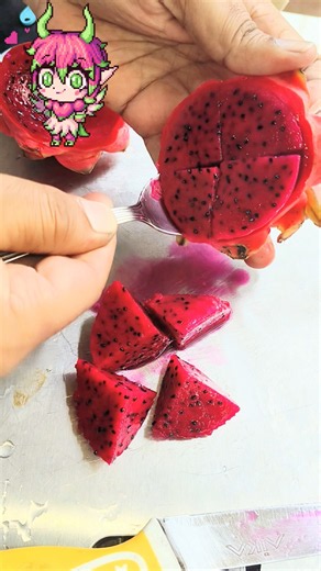 How to Cut Dragon Fruit! How Eat Dragon Fruit! #fruits #draganfruit