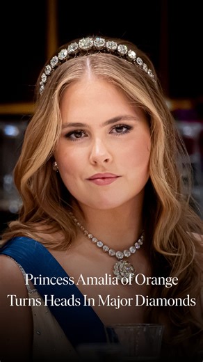 Only Natural Diamonds on Instagram: "Princess Catharina-Amalia of the Netherlands had her big diamond moment at a state banquet last week, wearing one of her mother's favorite pieces, the Dutch Bandeau Tiara."