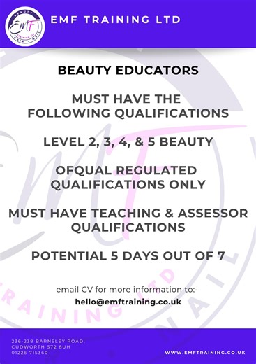 EMF TRAINING-BEAUTY EDUCATORS | EMF Hair, Beauty & Nail Training Academy