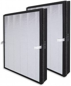 PUREBURG Replacement Filter Compatible with TaoTronics TT-AP003 & VIVOSUN Air Purifiers,2-Pack H13 HEPA 3-Stage Filtration Activated carbon 2-IN-1 Air Clean Dust