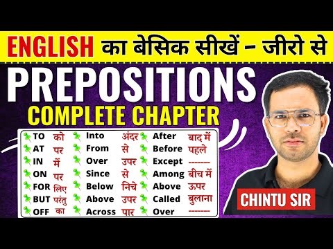 Prepositions in English Grammar | Types, Rules & Examples for Beginners in hindi part 1
