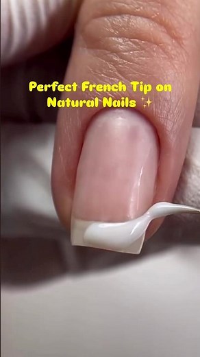 Perfect French Tip on Natural Nails | Easy Step by Step #nailtech #stilettonails #naileducation